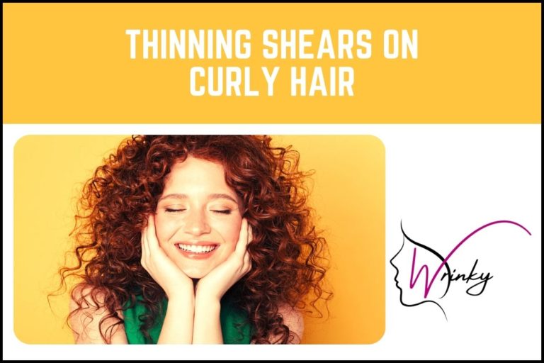 Thinning shears on curly hair